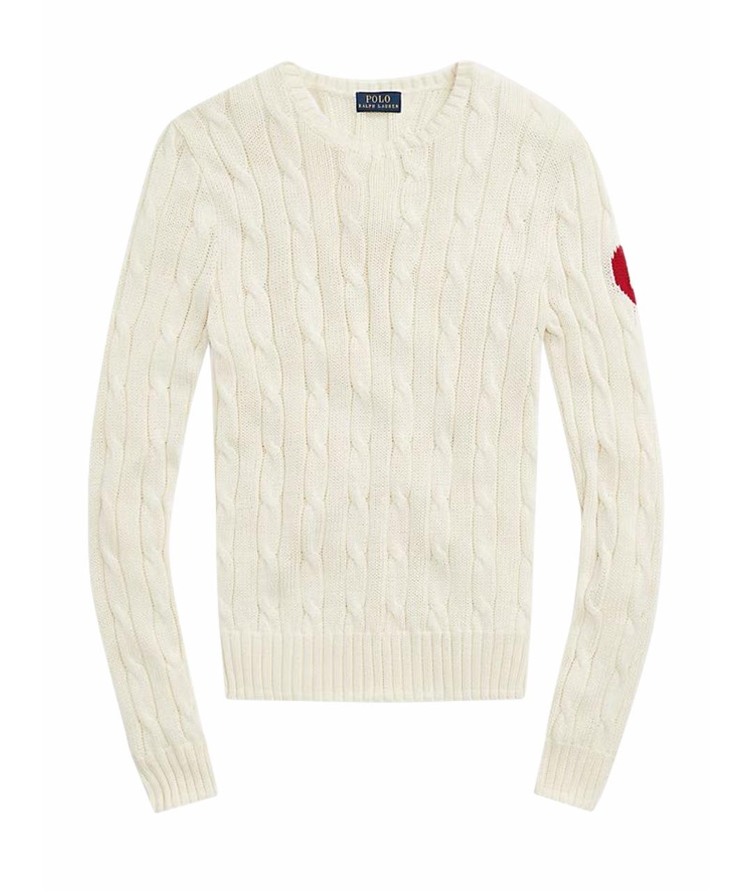 POLO RALPH LAUREN Бежевый хлопковый джемпер / свитер, фото 7