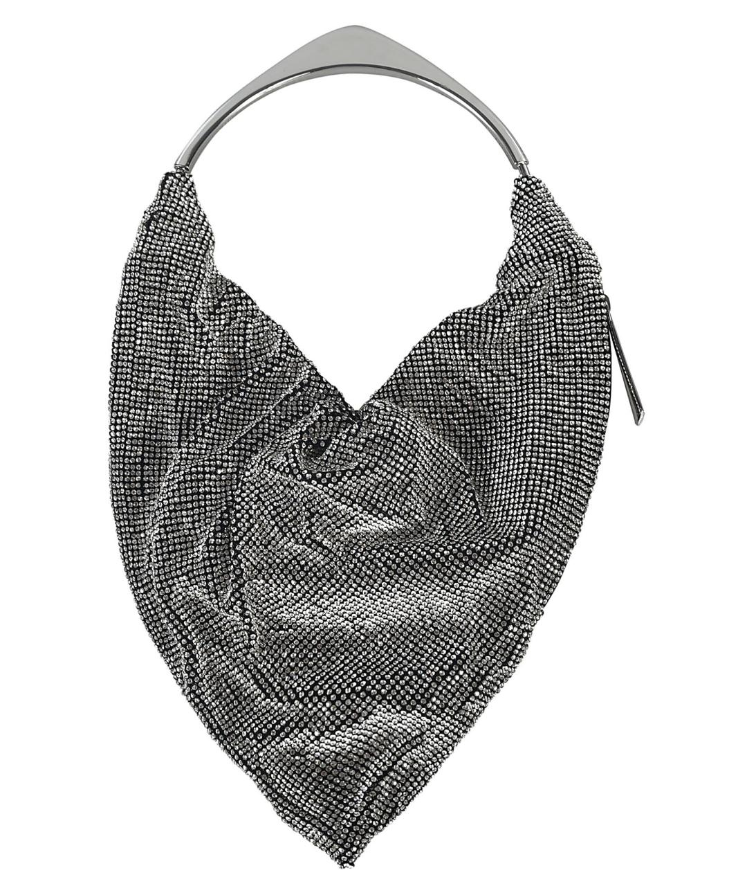 BENEDETTA BRUZZICHES Серебряная тканевая сумка через плечо, фото 1