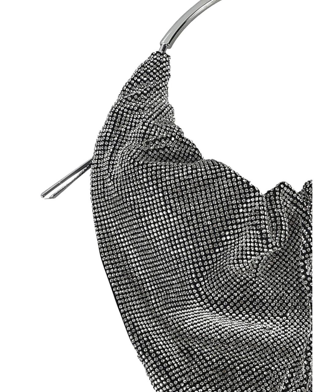 BENEDETTA BRUZZICHES Серебряная тканевая сумка через плечо, фото 4