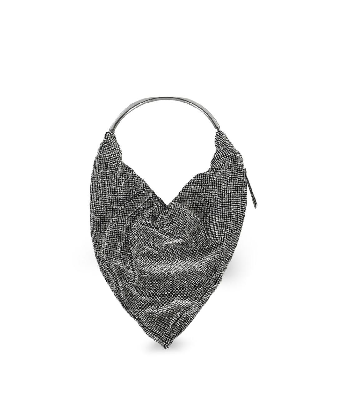 BENEDETTA BRUZZICHES Серебряная тканевая сумка через плечо, фото 3