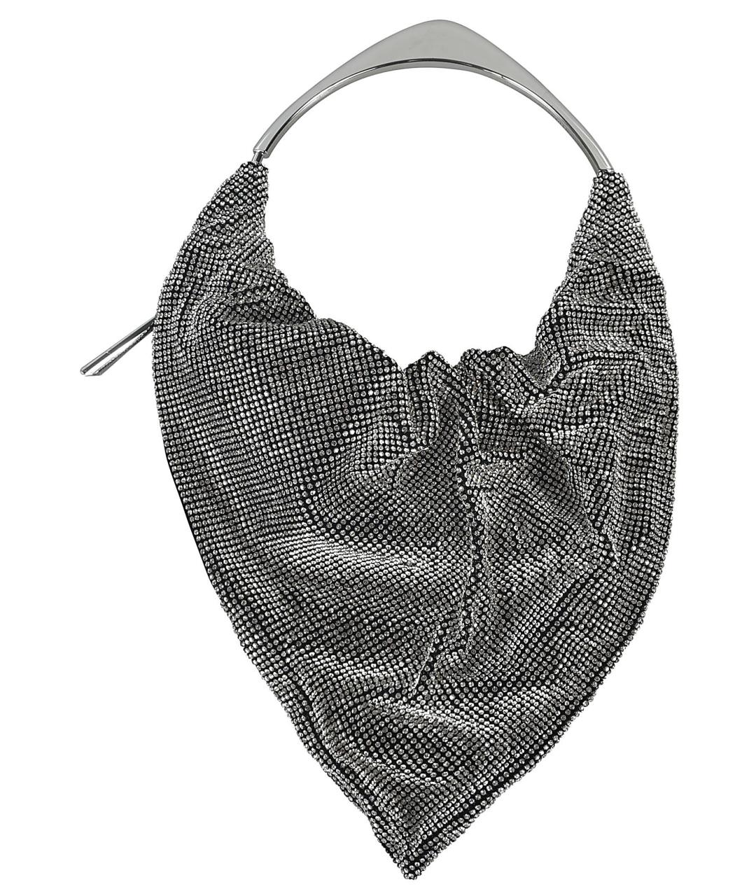 BENEDETTA BRUZZICHES Серебряная тканевая сумка через плечо, фото 2