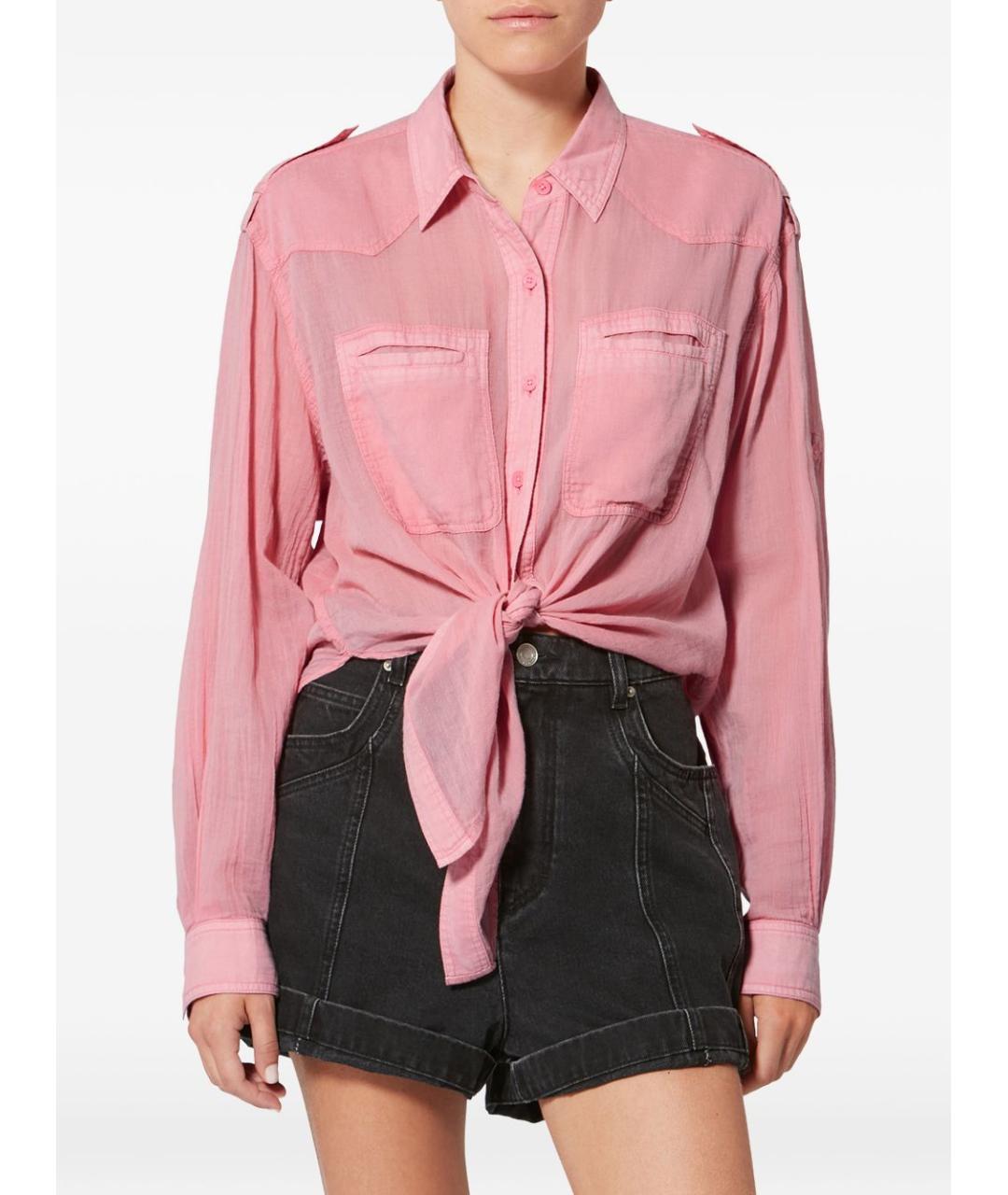 ISABEL MARANT Розовая хлопковая рубашка, фото 2