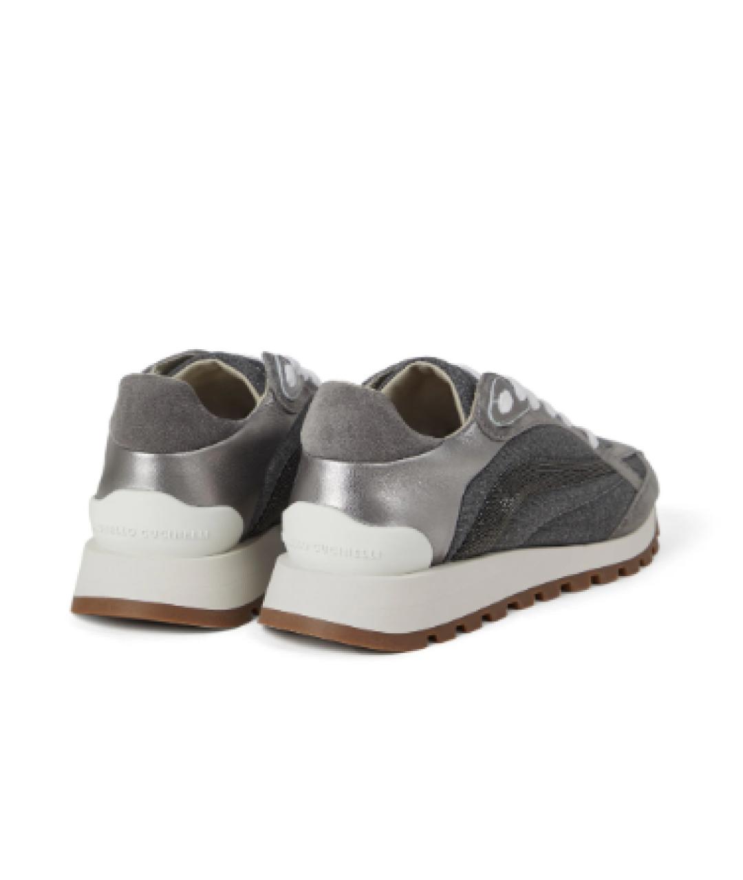 BRUNELLO CUCINELLI Серые текстильные кроссовки, фото 7