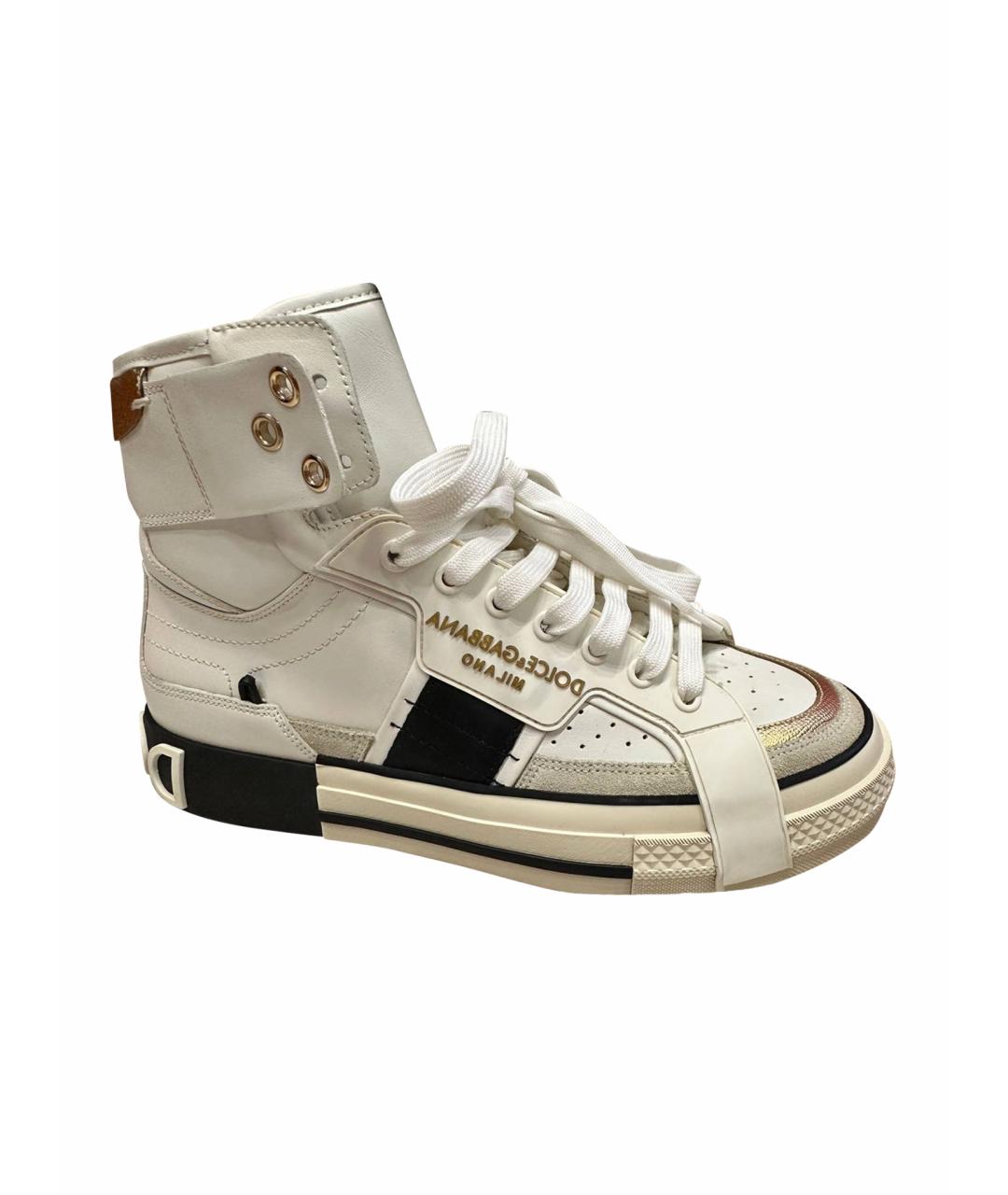 DOLCE&GABBANA Кожаные высокие кроссовки / кеды, фото 1