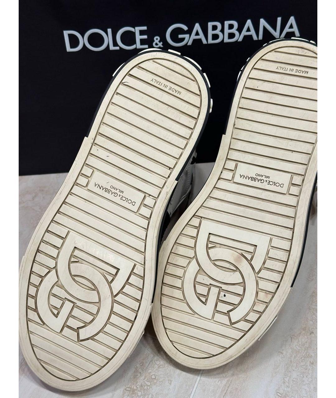 DOLCE&GABBANA Кожаные высокие кроссовки / кеды, фото 4