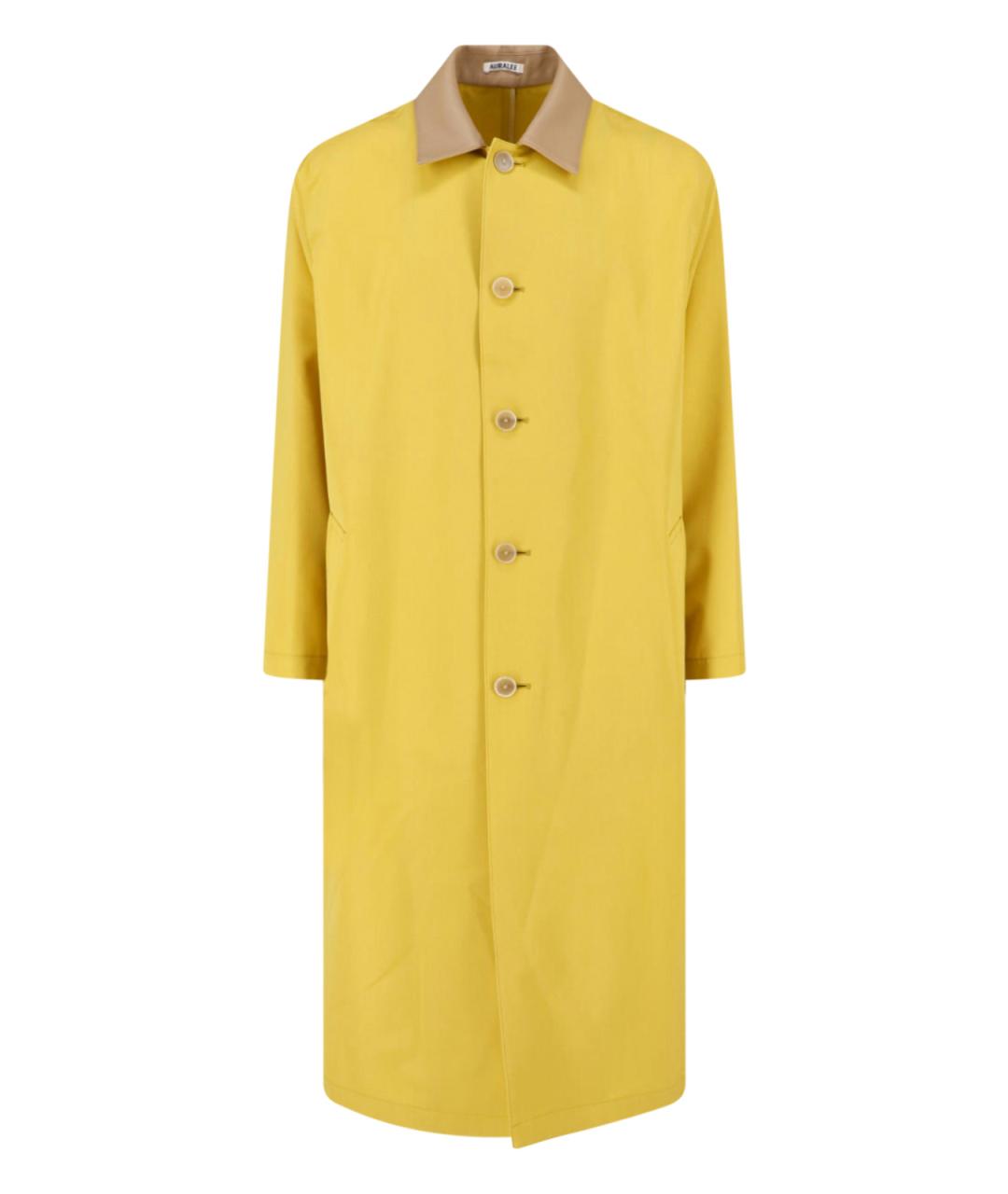 AURALEE Желтый шерстяной тренч / плащ, фото 1