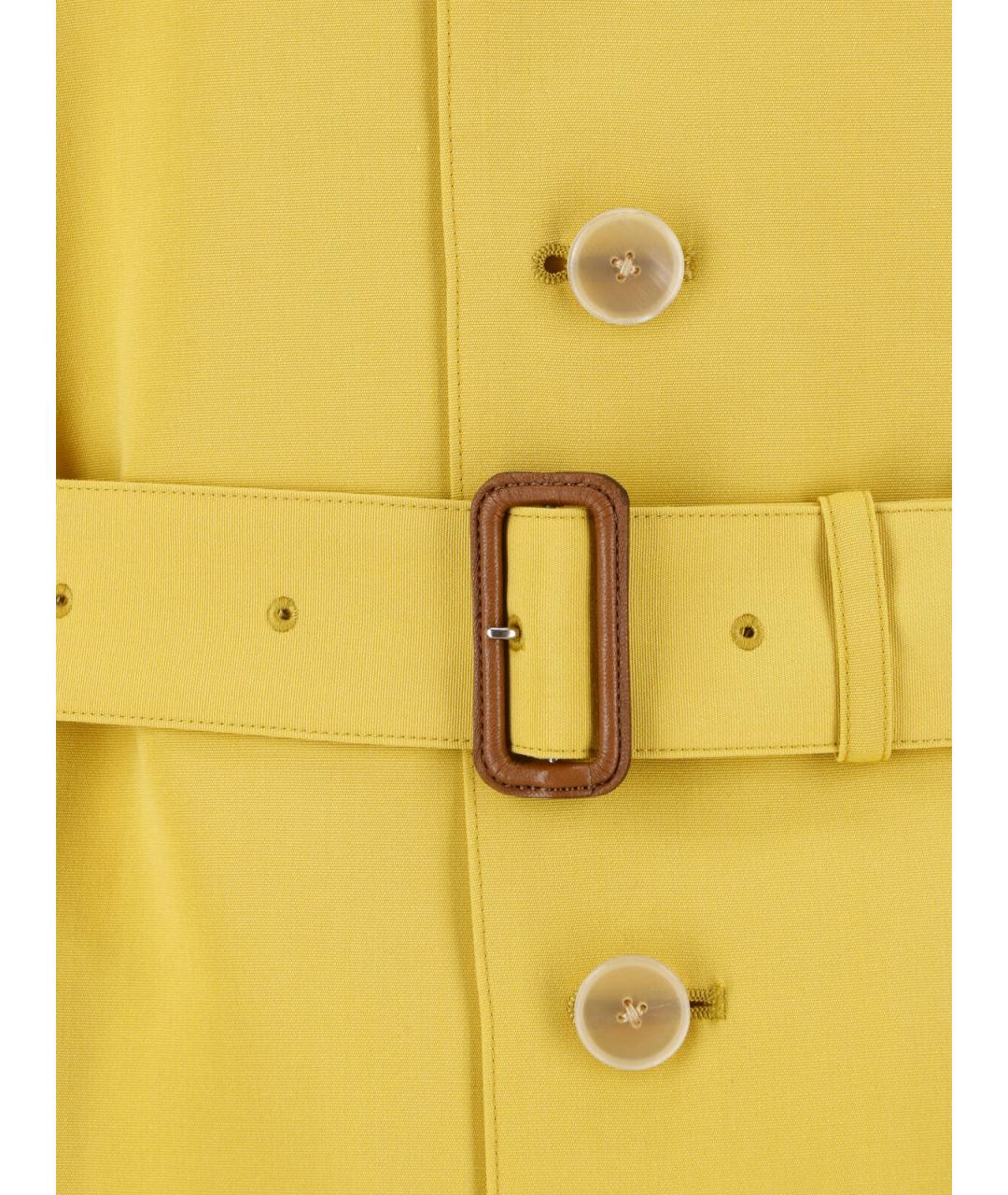 AURALEE Желтый шерстяной тренч / плащ, фото 5