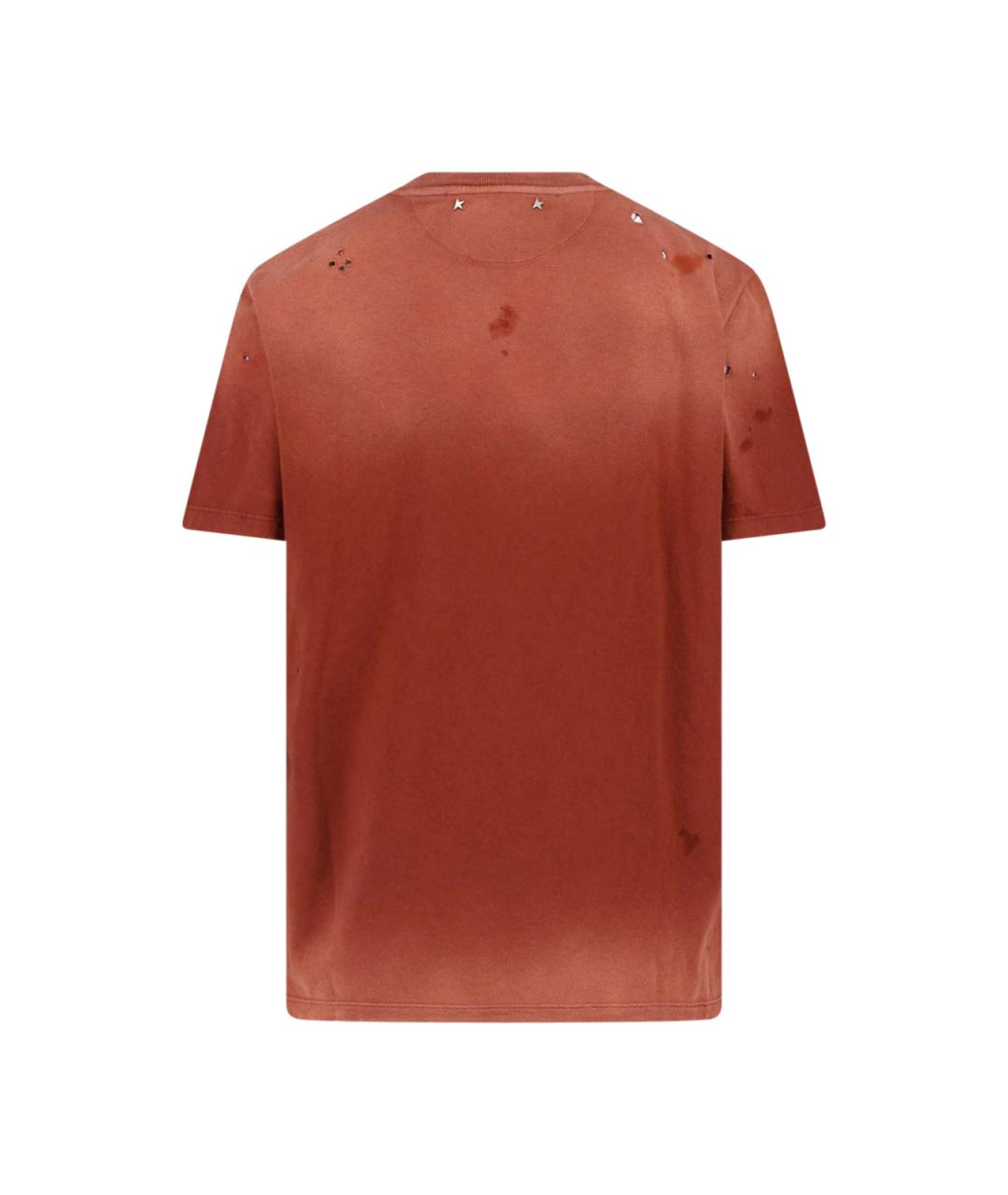 GOLDEN GOOSE DELUXE BRAND Красная хлопковая футболка, фото 2