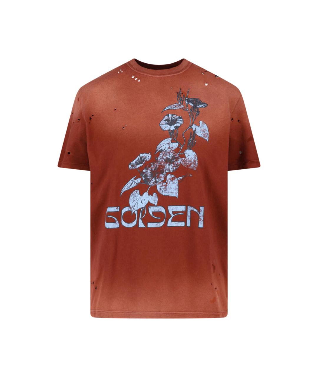 GOLDEN GOOSE DELUXE BRAND Красная хлопковая футболка, фото 1