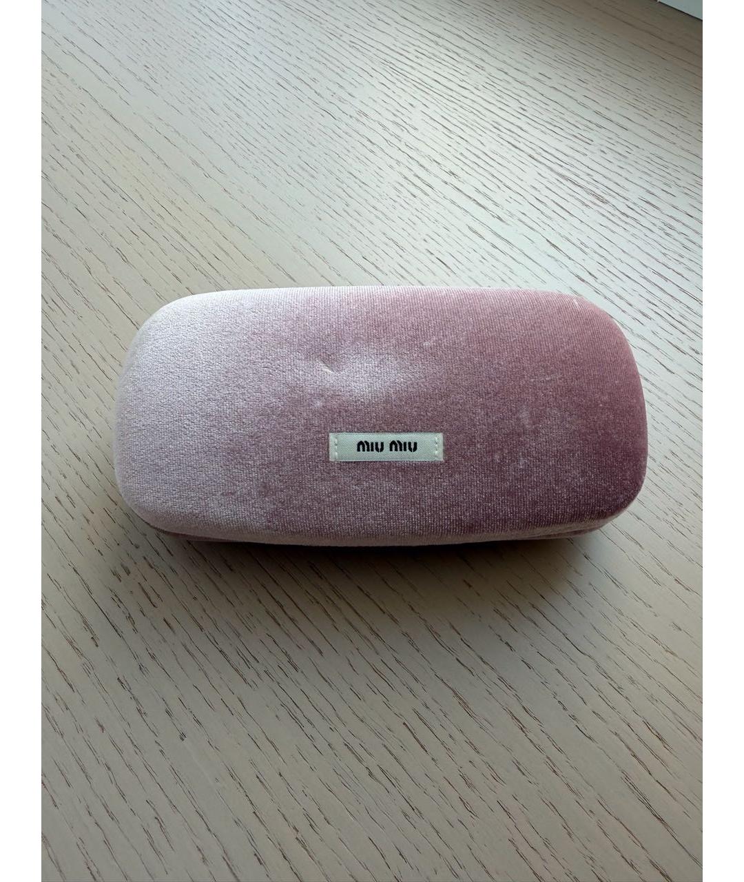 MIU MIU Золотые металлические солнцезащитные очки, фото 4