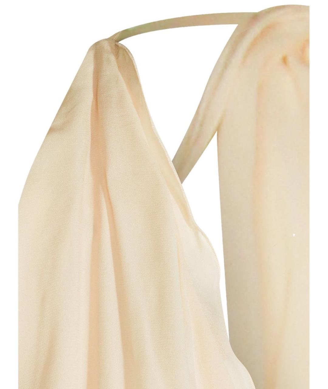 BLUMARINE Бежевое вискозное вечернее платье, фото 4