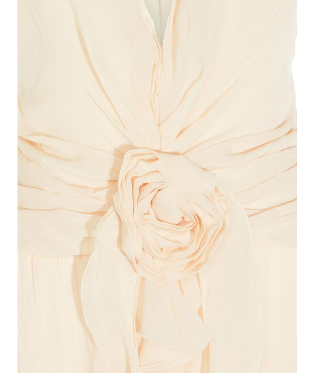 BLUMARINE Бежевое вискозное вечернее платье, фото 3