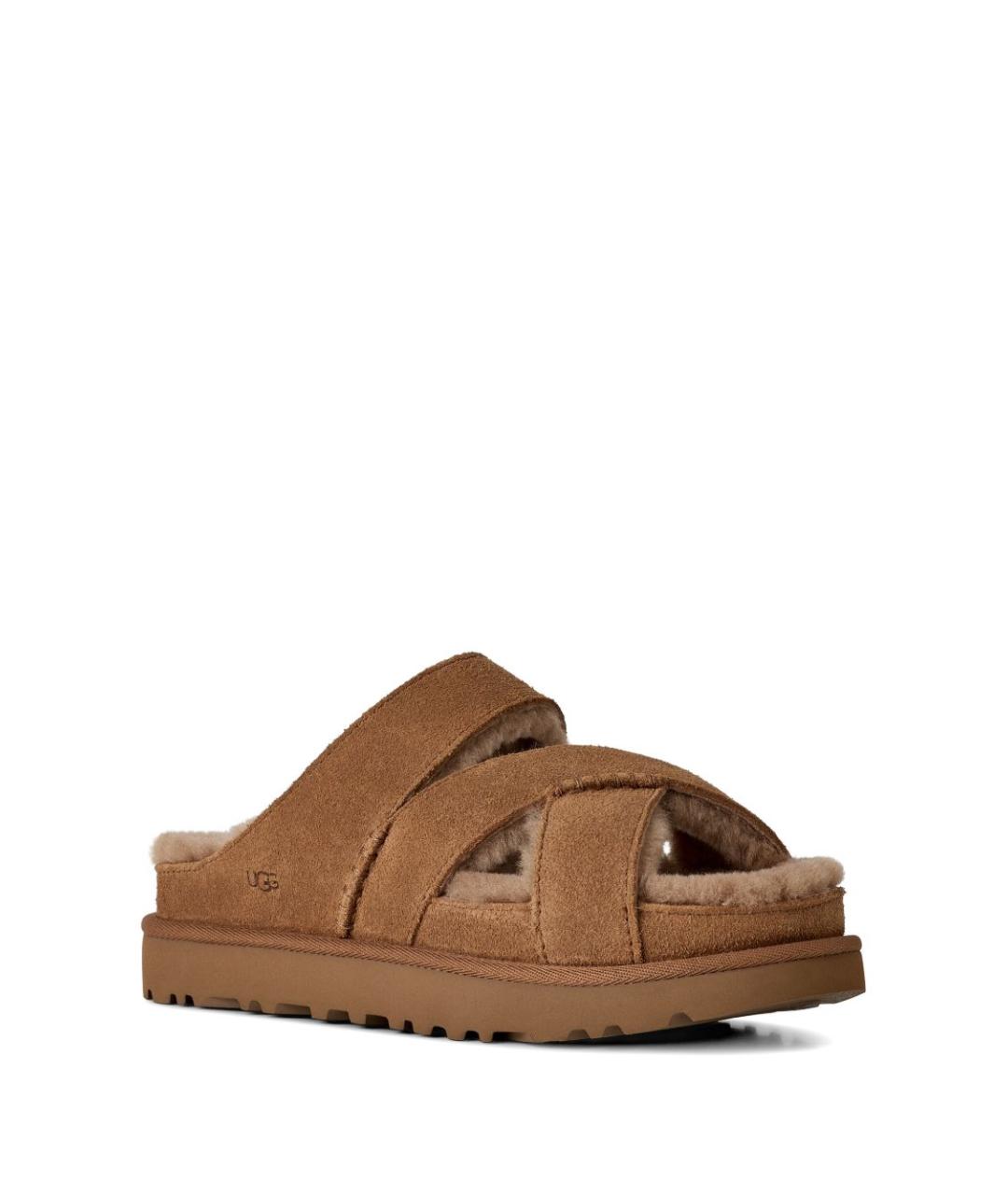 UGG AUSTRALIA Коричневые замшевые сандалии, фото 3