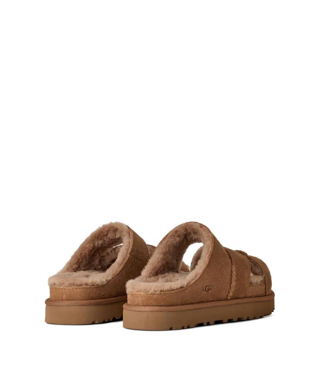 UGG AUSTRALIA Коричневые замшевые сандалии, фото 2