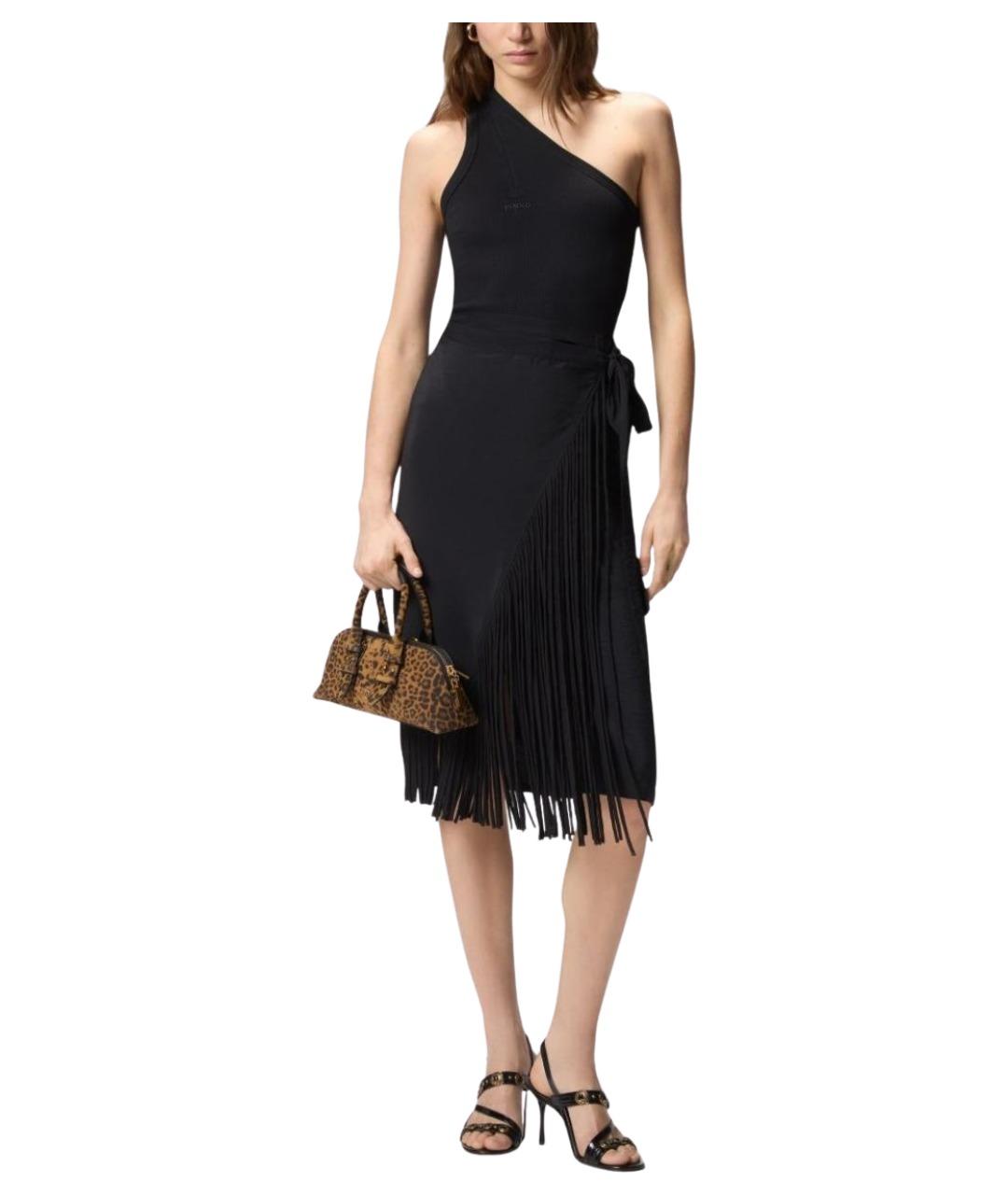 PINKO Черная юбка миди, фото 3