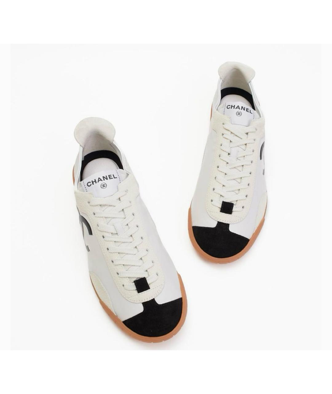 CHANEL Белые кожаные кеды, фото 2