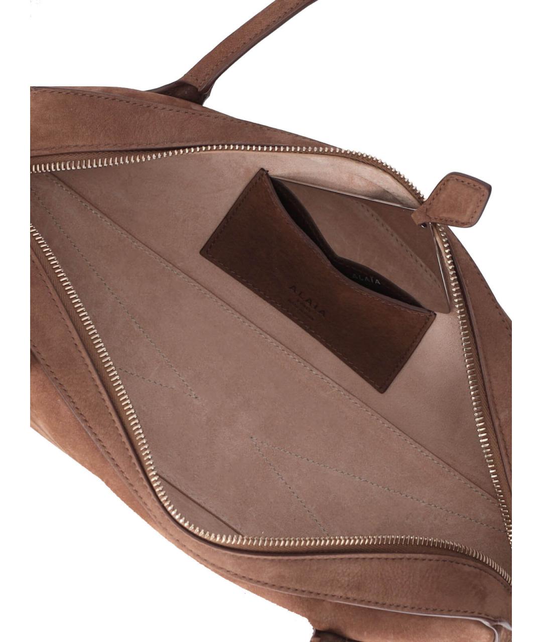 ALAIA Коричневая замшевая сумка через плечо, фото 4