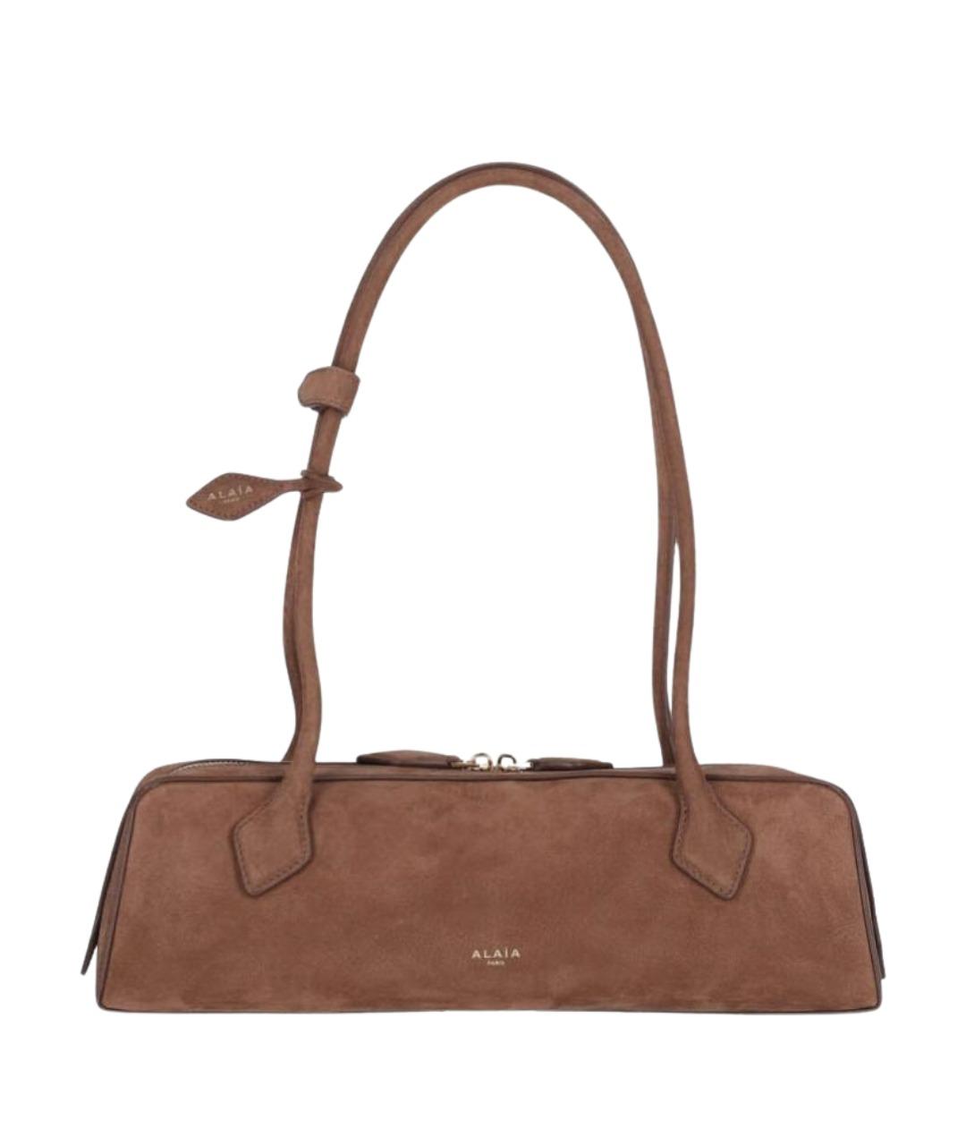 ALAIA Коричневая замшевая сумка через плечо, фото 1