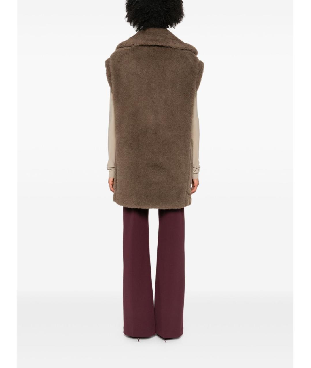 MAX MARA Коричневый шерстяной жилет, фото 3