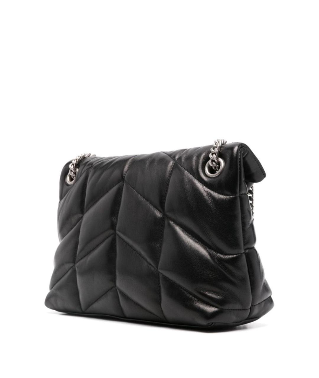 SAINT LAURENT Черная кожаная сумка через плечо, фото 4