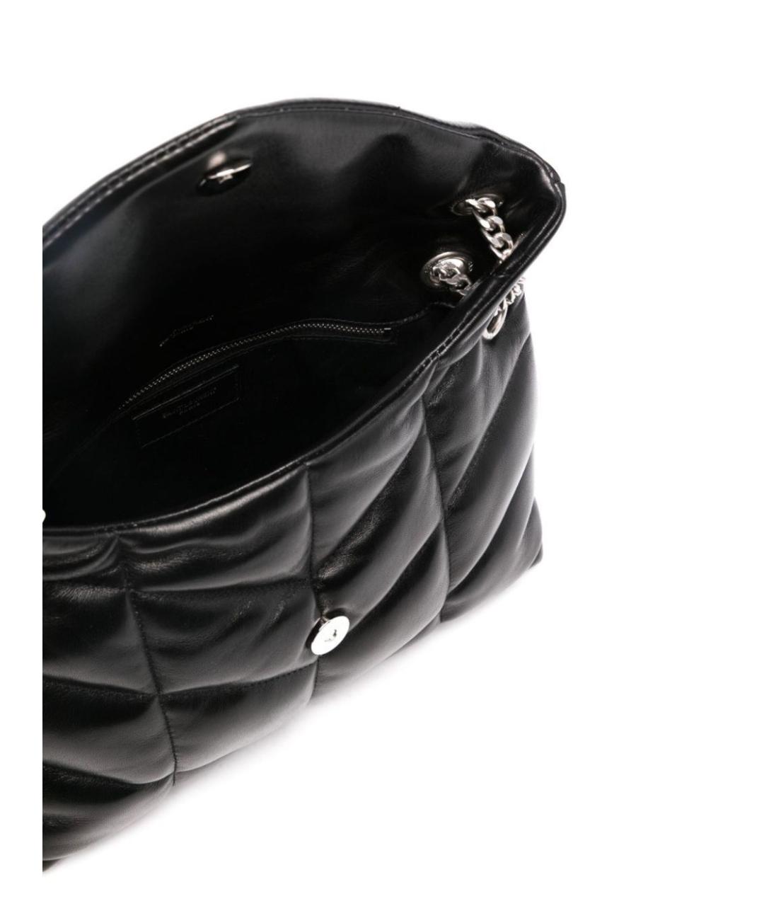 SAINT LAURENT Черная кожаная сумка через плечо, фото 3