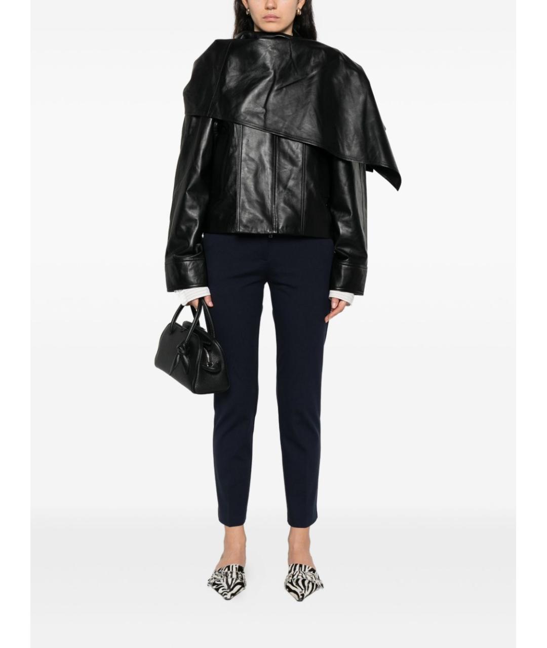 PINKO Темно-синие прямые брюки, фото 2