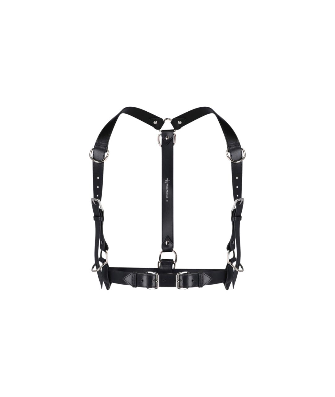 VIVIENNE WESTWOOD Черный кожаный ремень, фото 1