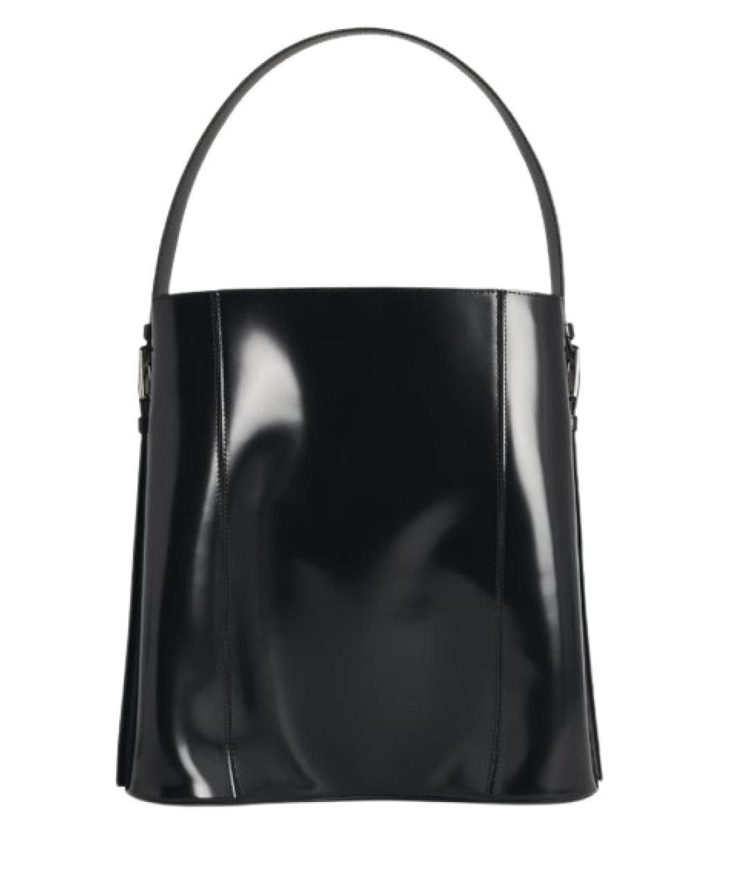 COPERNI Черная кожаная сумка с короткими ручками, фото 2