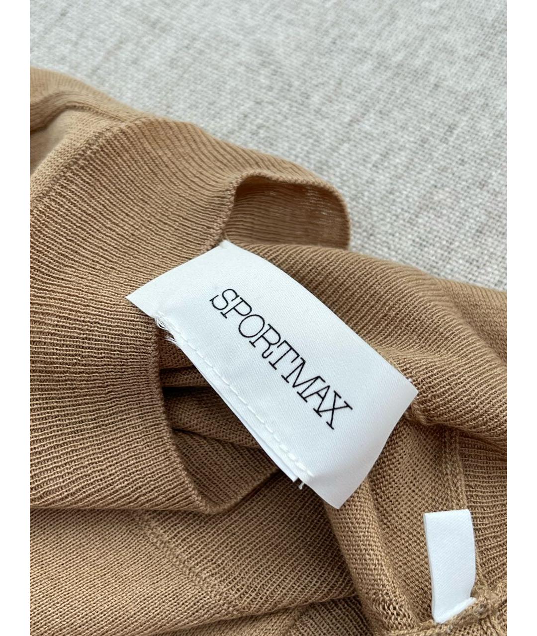 SPORTMAX Бежевая шерстяная жилетка, фото 5