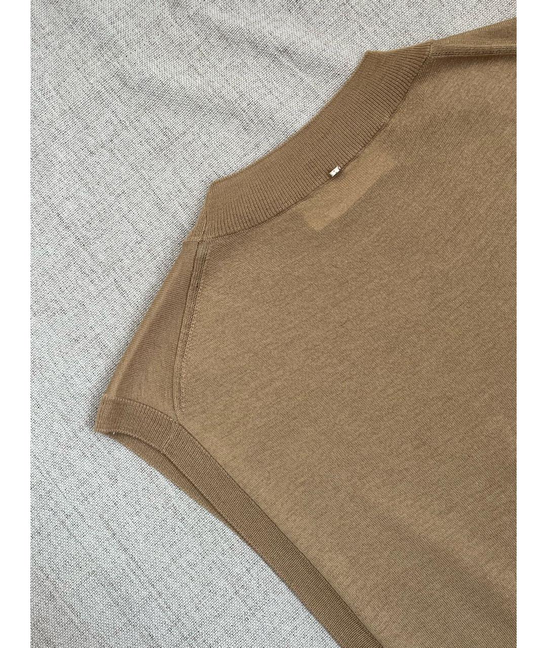 SPORTMAX Бежевая шерстяная жилетка, фото 6