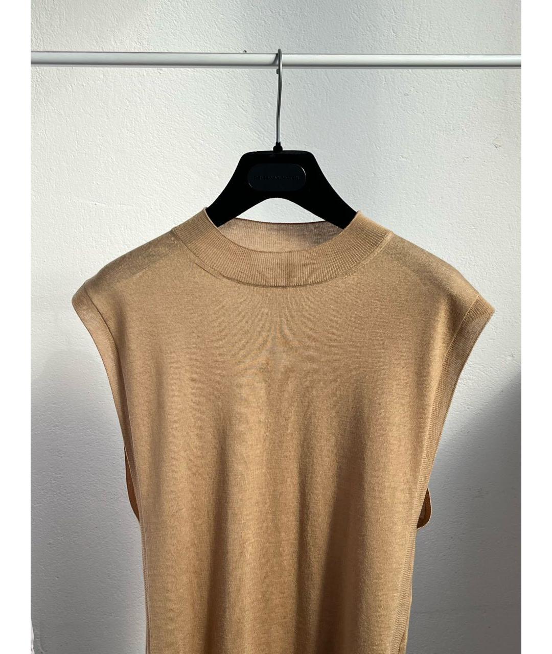 SPORTMAX Бежевая шерстяная жилетка, фото 7