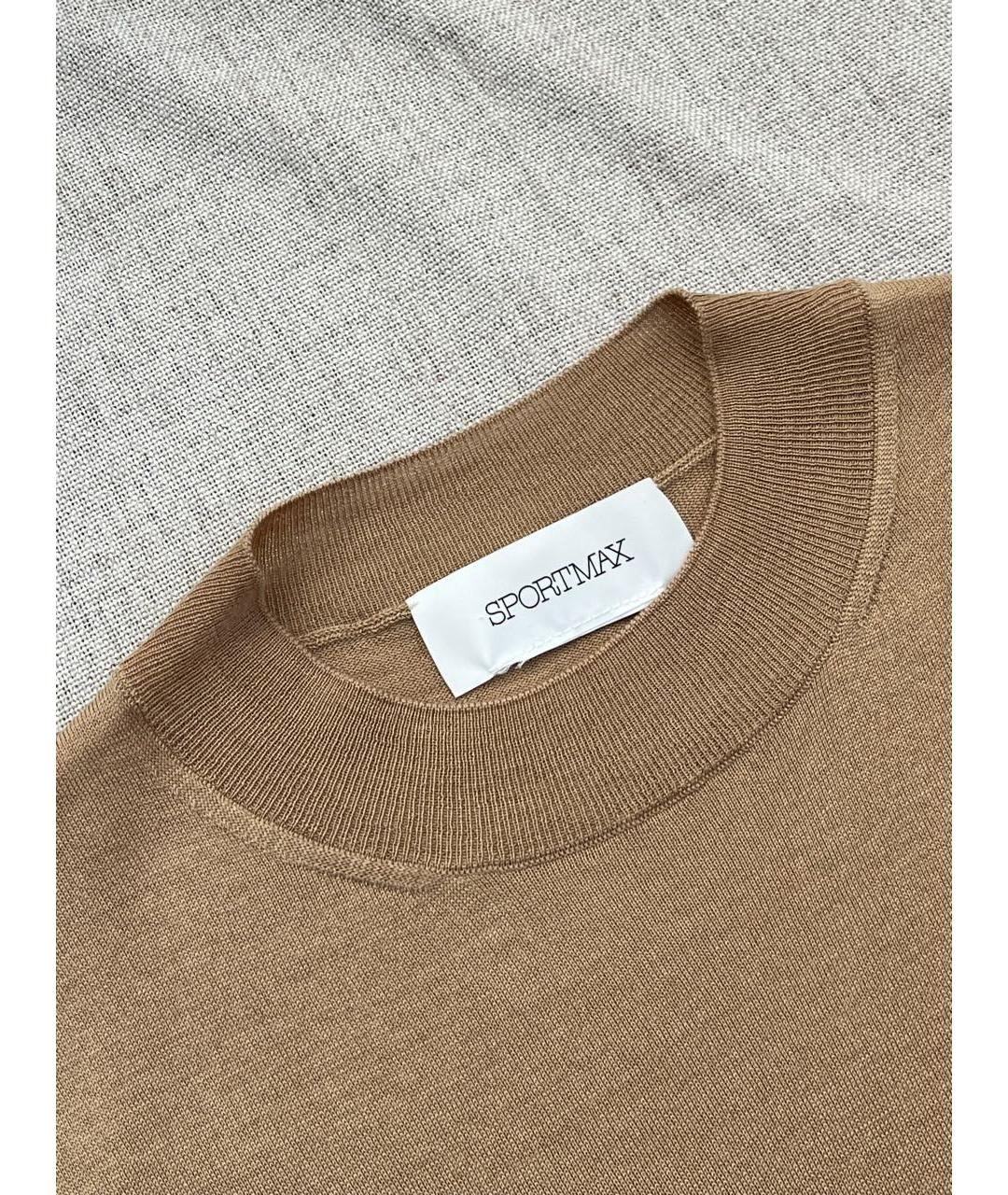 SPORTMAX Бежевая шерстяная жилетка, фото 4