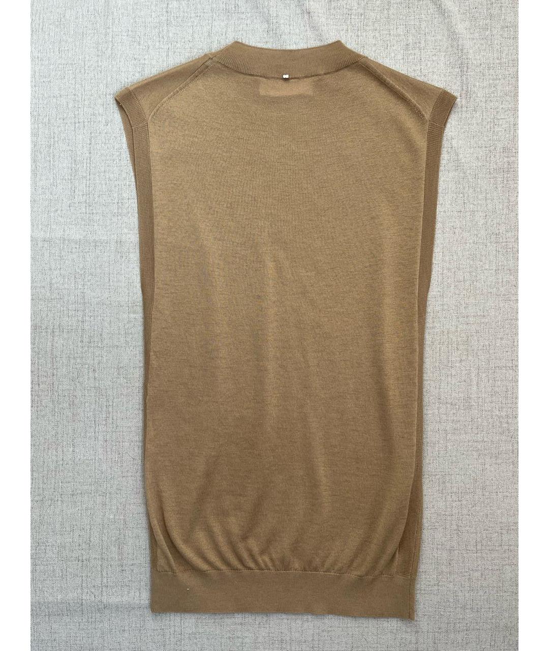 SPORTMAX Бежевая шерстяная жилетка, фото 3