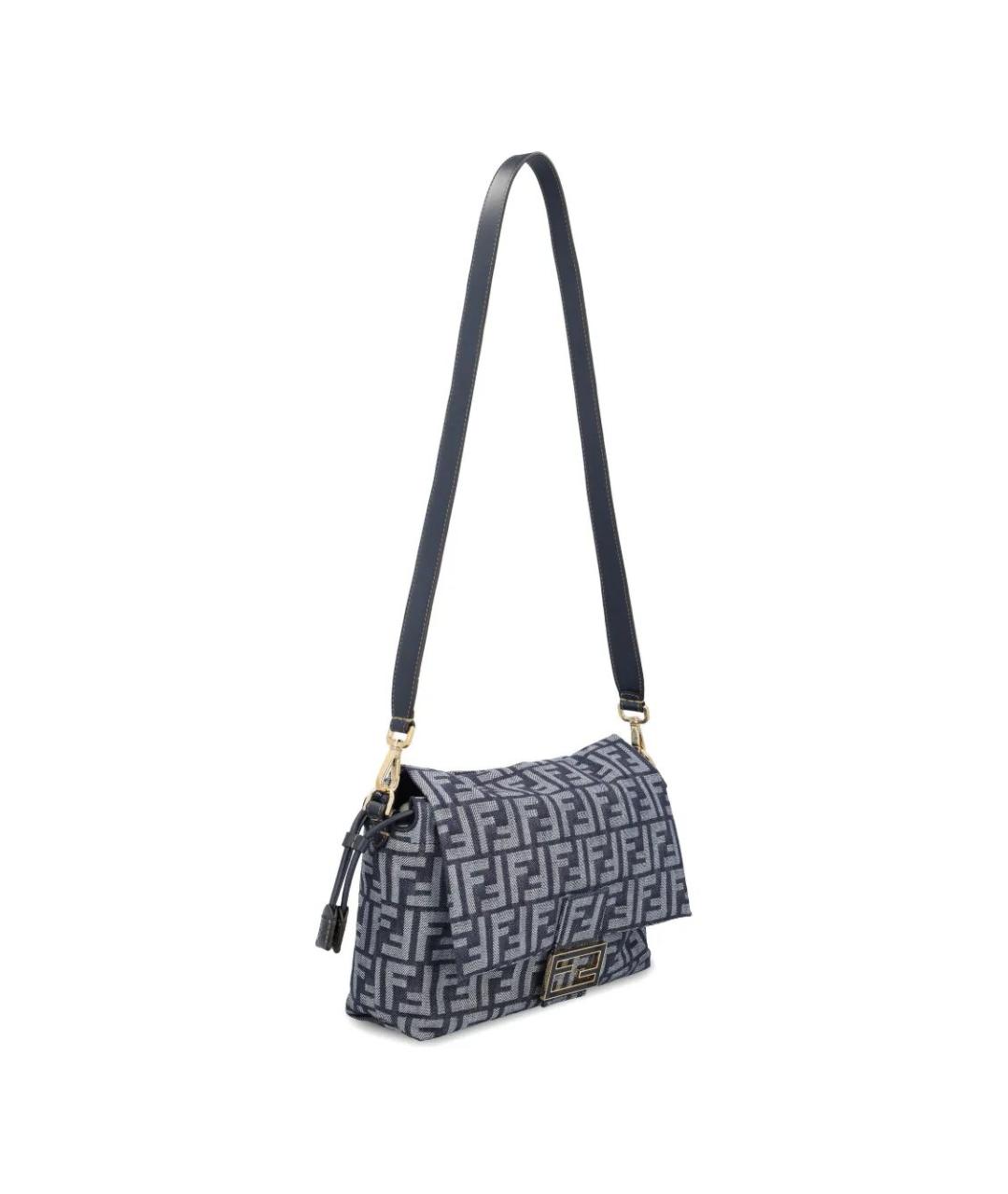 FENDI Синяя тканевая сумка через плечо, фото 2