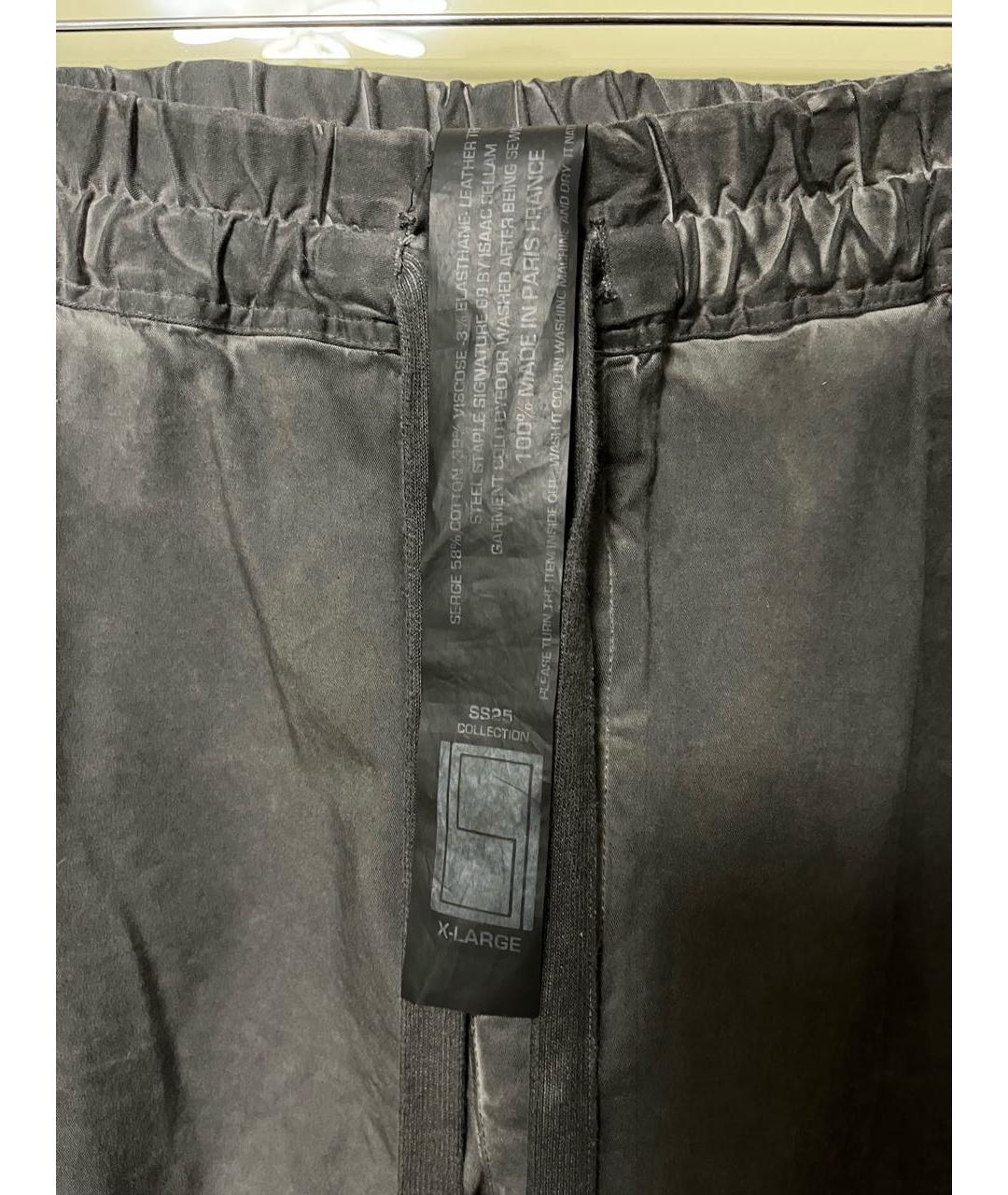 11 BY BORIS BIDJAN SABERI Серые вискозные повседневные брюки, фото 3