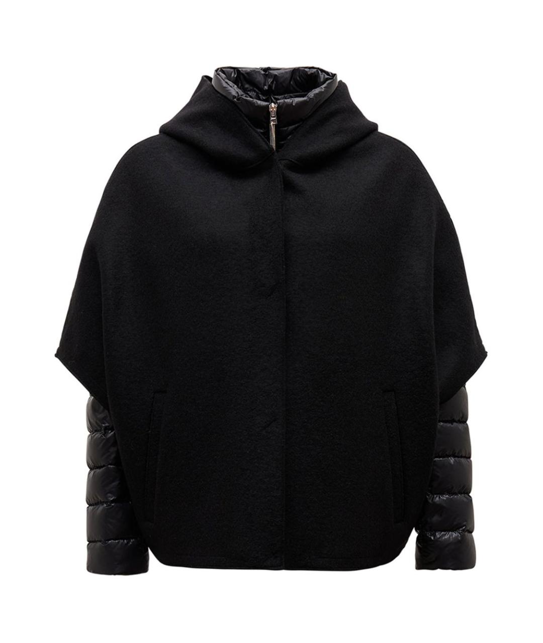 HERNO Черный шерстяной пуховик, фото 1