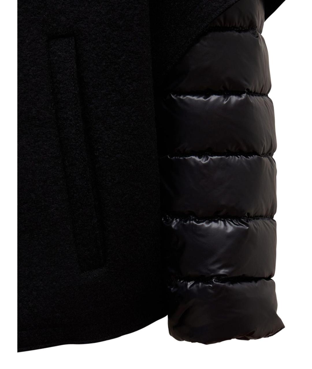 HERNO Черный шерстяной пуховик, фото 4