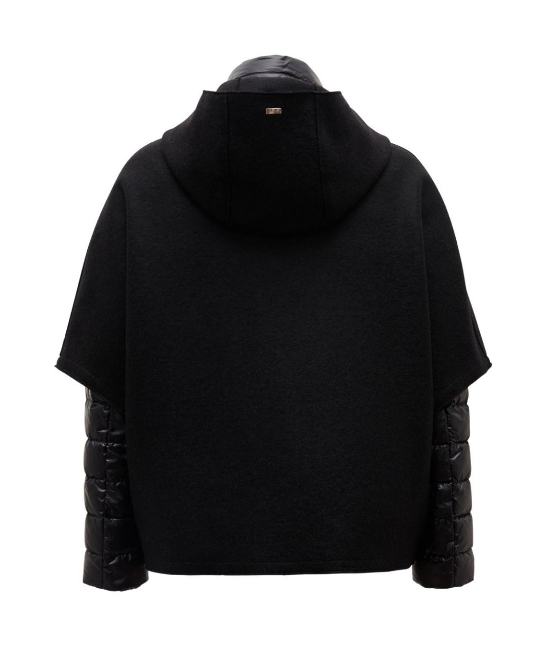 HERNO Черный шерстяной пуховик, фото 2