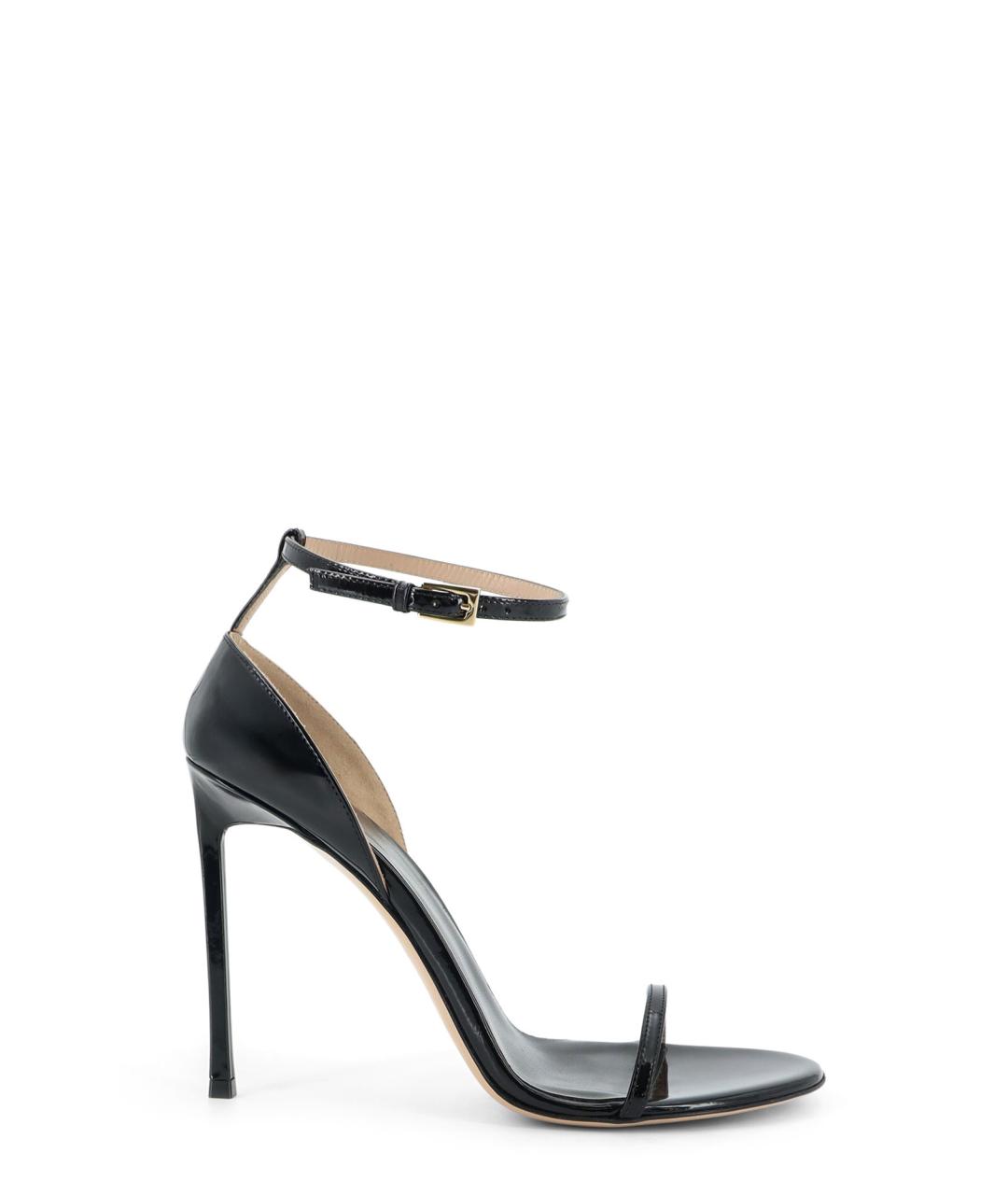 TOM FORD Черные босоножки из лакированной кожи, фото 1