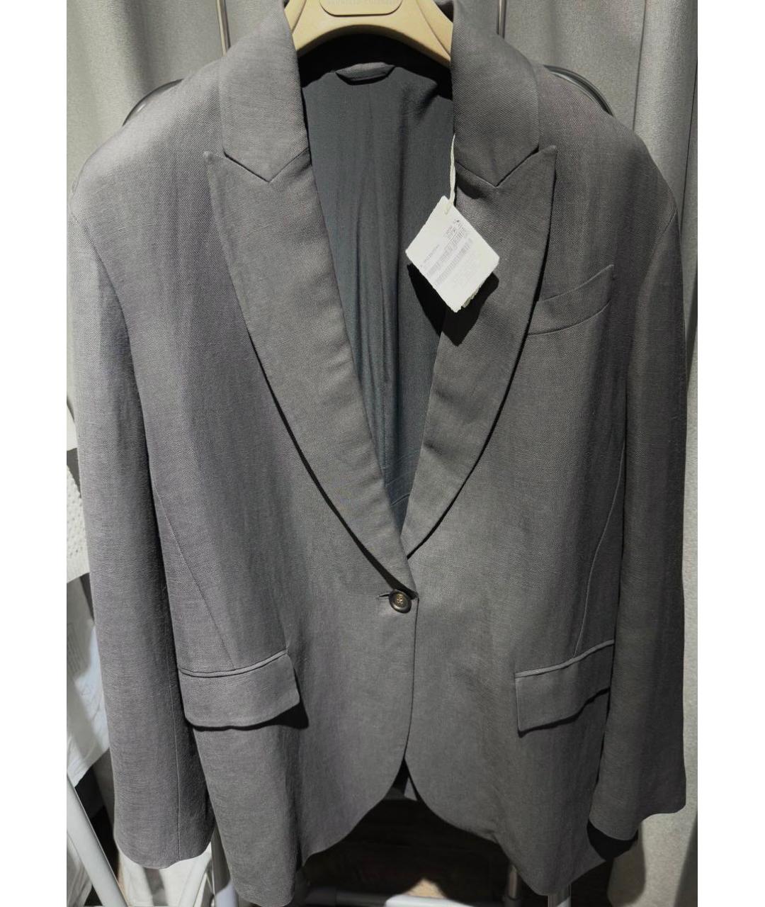 BRUNELLO CUCINELLI Льняной костюм с брюками, фото 8