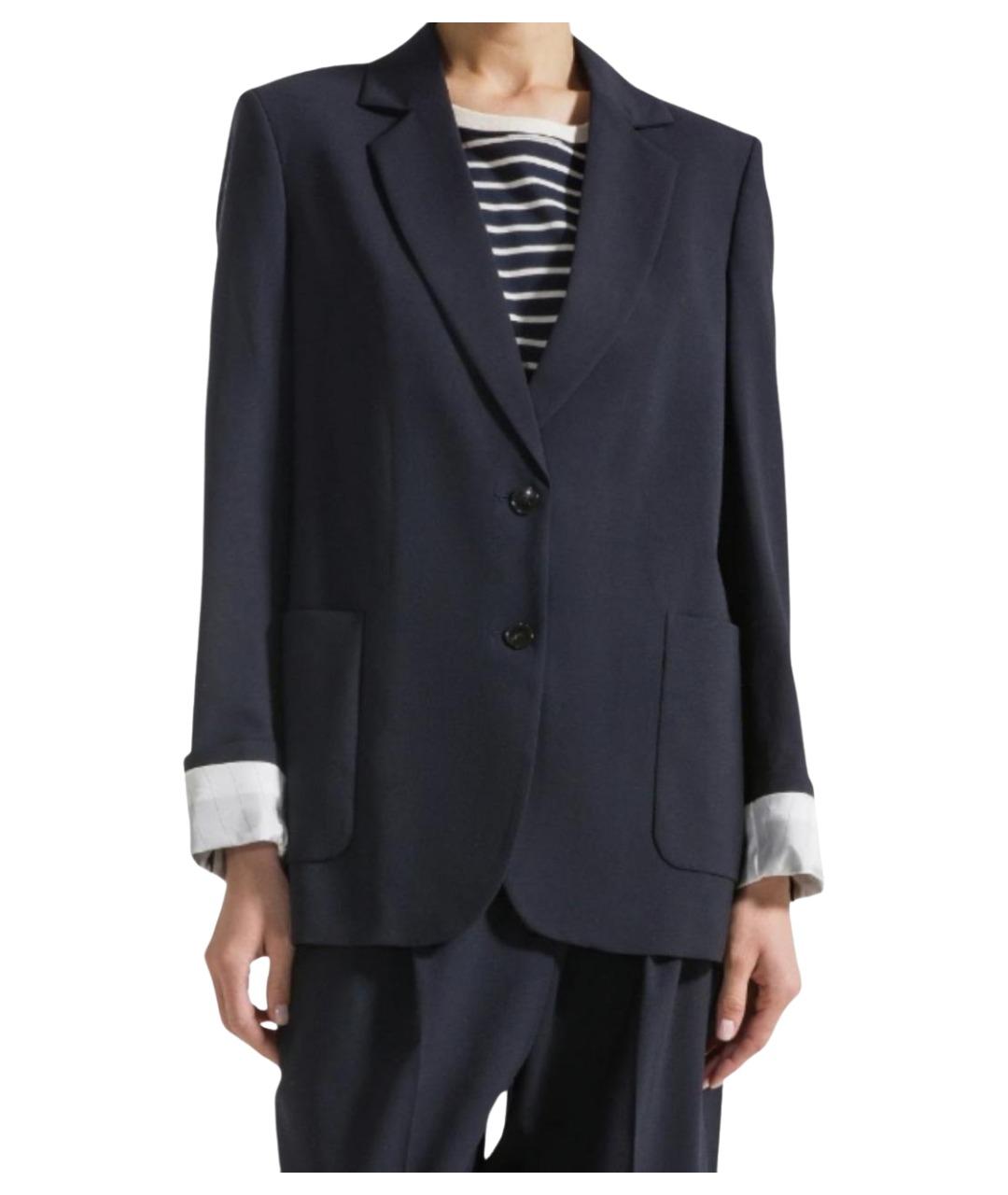 SEVENTY Синий шерстяной жакет/пиджак, фото 4