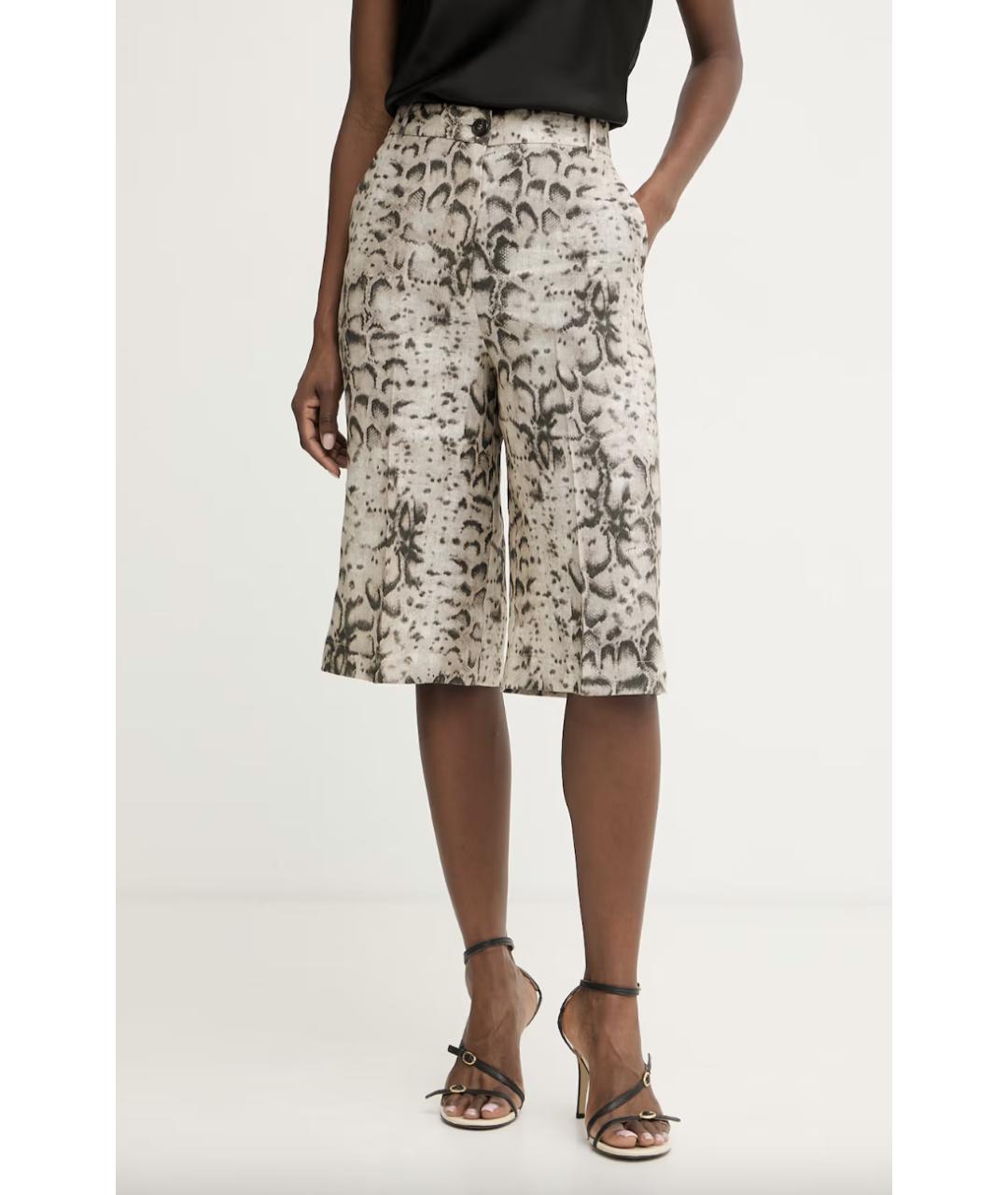 PINKO Мульти льняные прямые брюки, фото 3