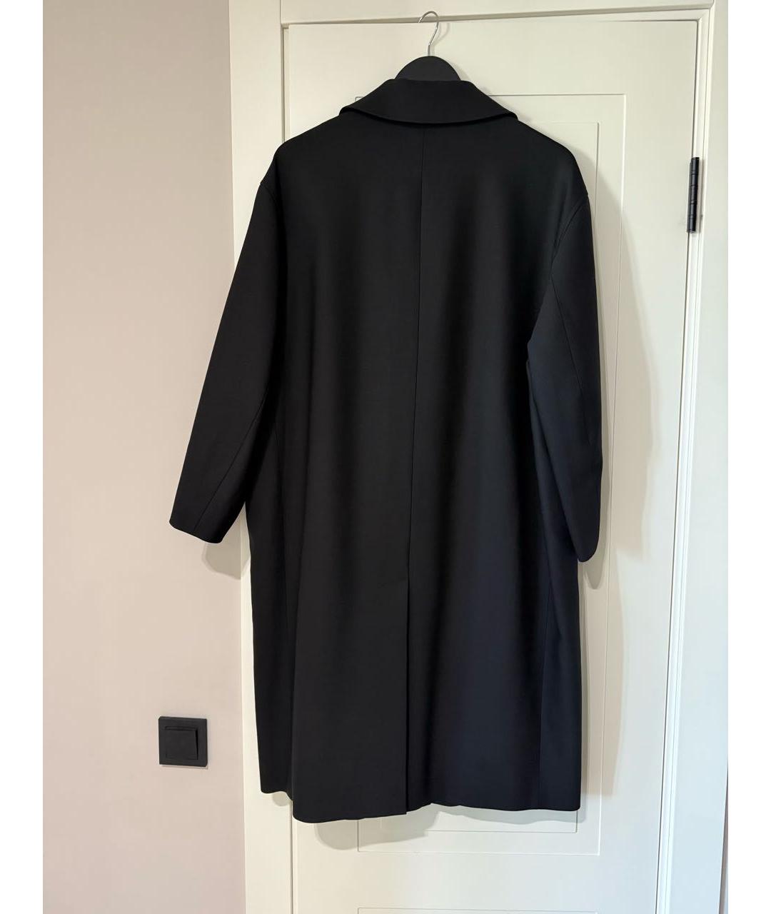 PERVERT Черное шерстяное пальто, фото 2