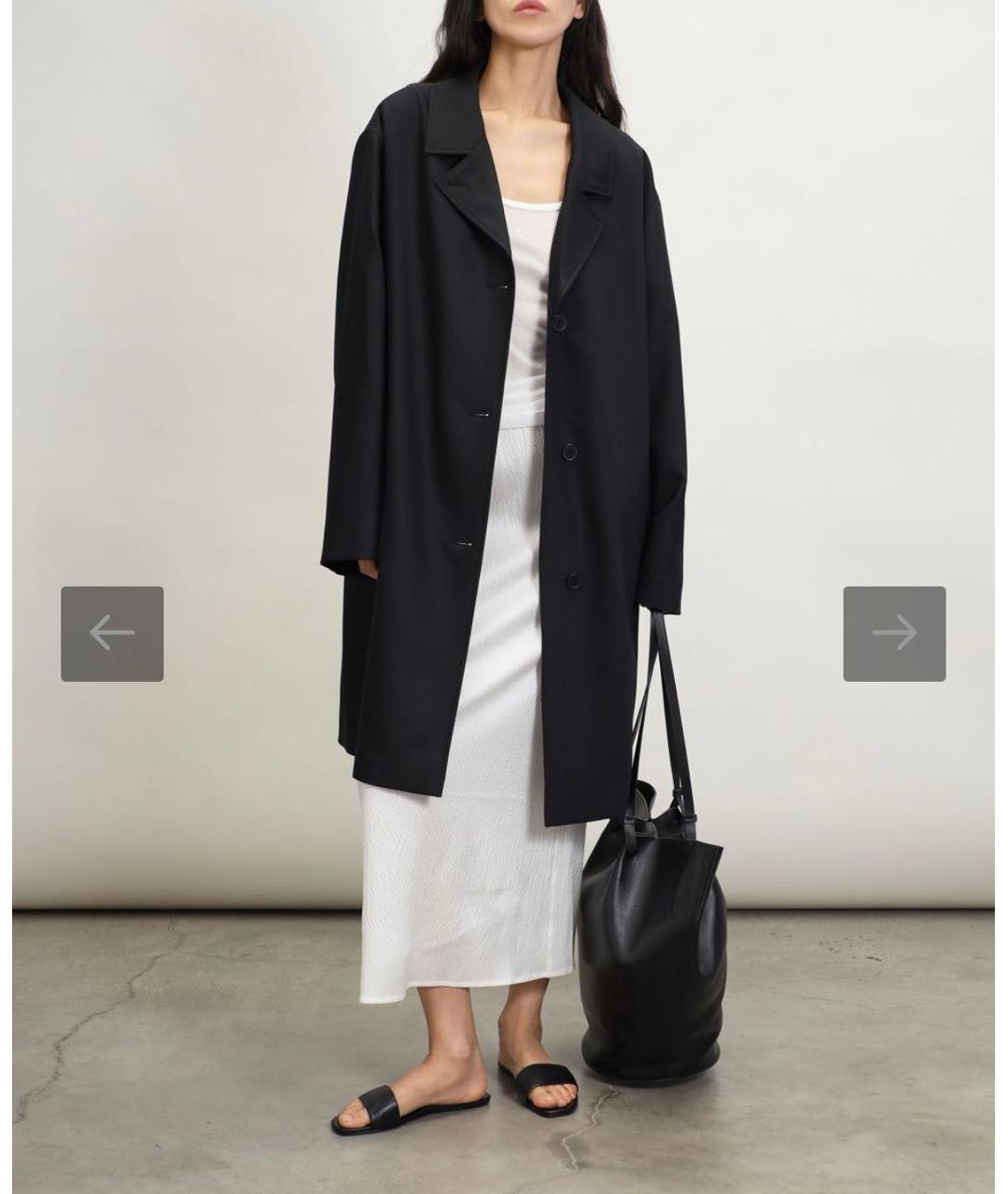 PERVERT Черное шерстяное пальто, фото 6