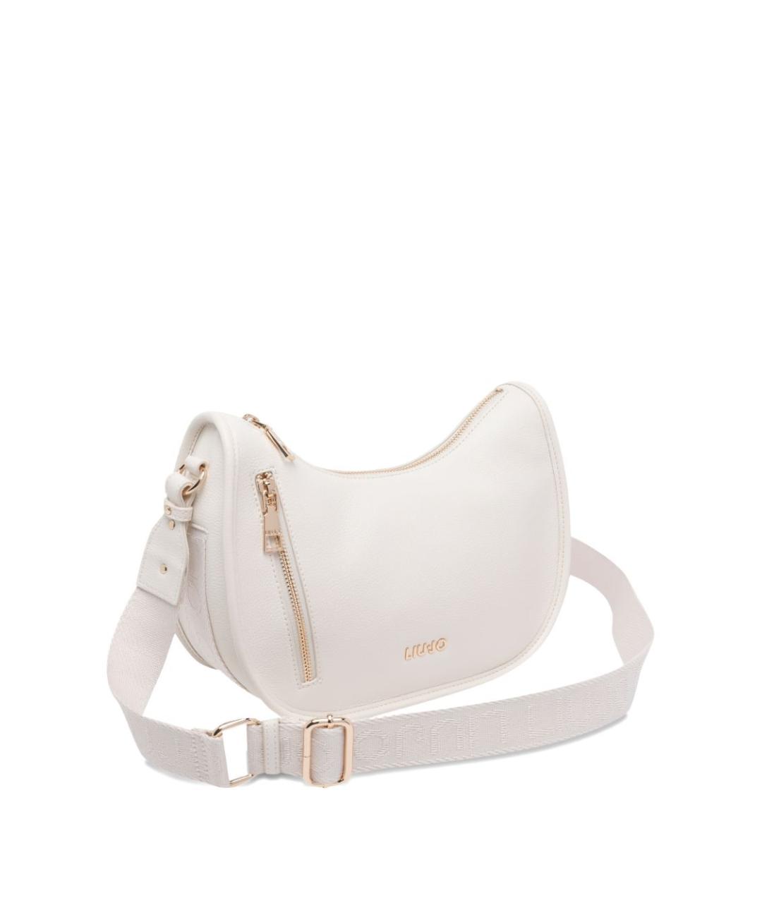 LIU JO Белая сумка через плечо из искусственной кожи, фото 3