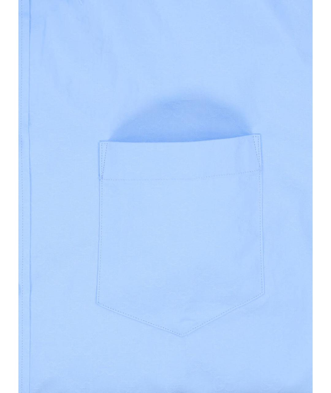 GUCCI Голубая хлопковая кэжуал рубашка, фото 4