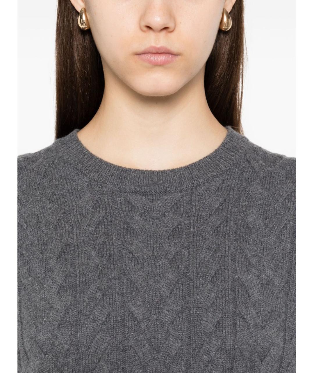 'S MAX MARA Серый шерстяной джемпер / свитер, фото 5