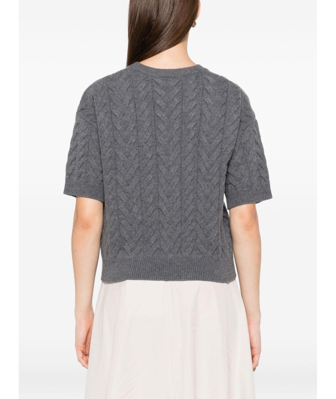 'S MAX MARA Серый шерстяной джемпер / свитер, фото 3
