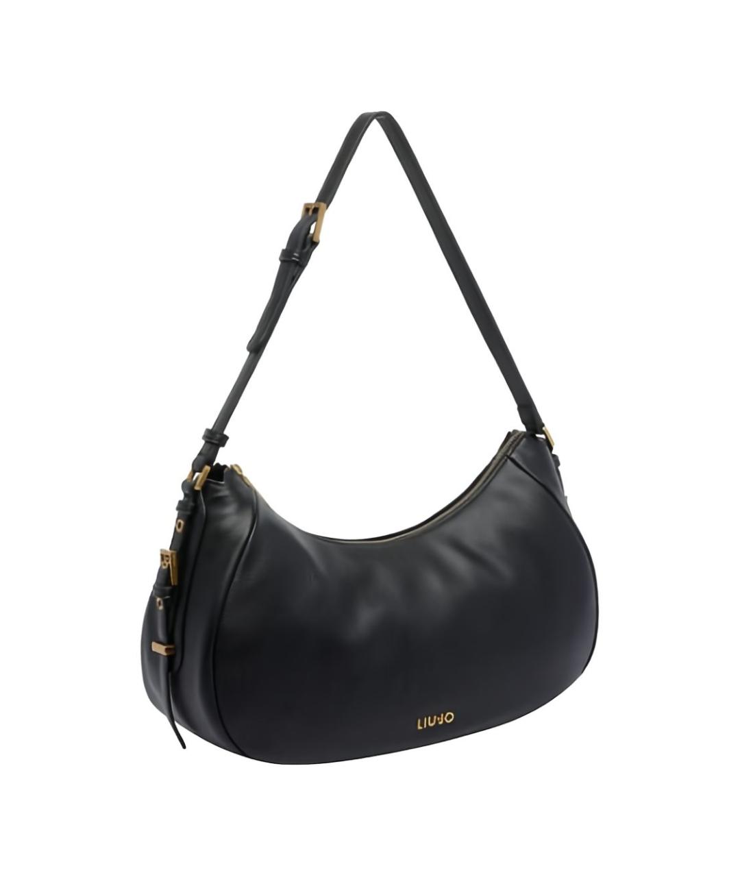 LIU JO Черная сумка через плечо из искусственной кожи, фото 3