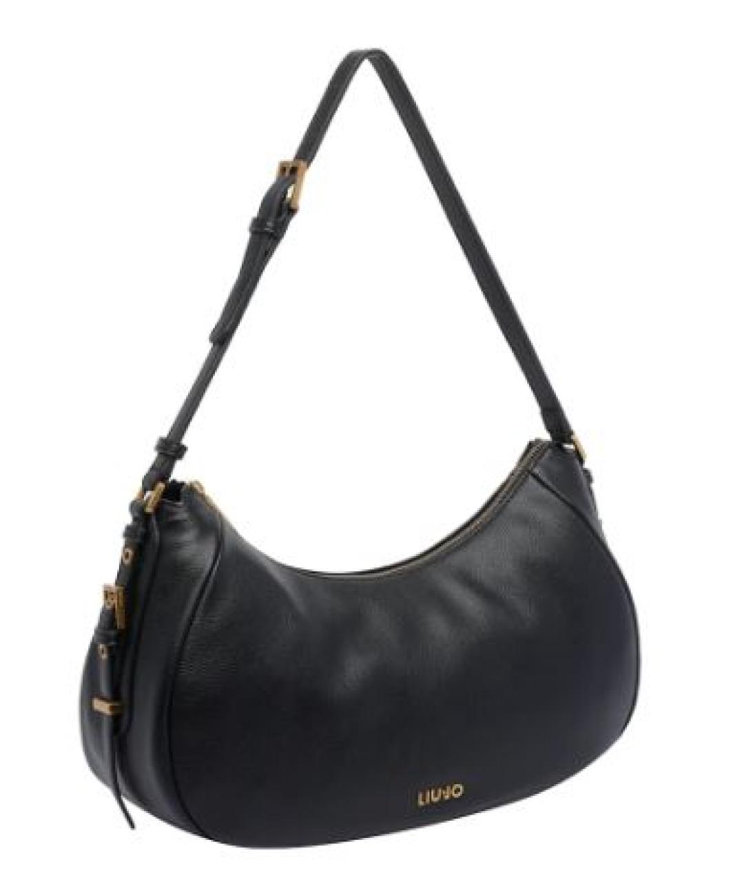 LIU JO Черная сумка через плечо из искусственной кожи, фото 2